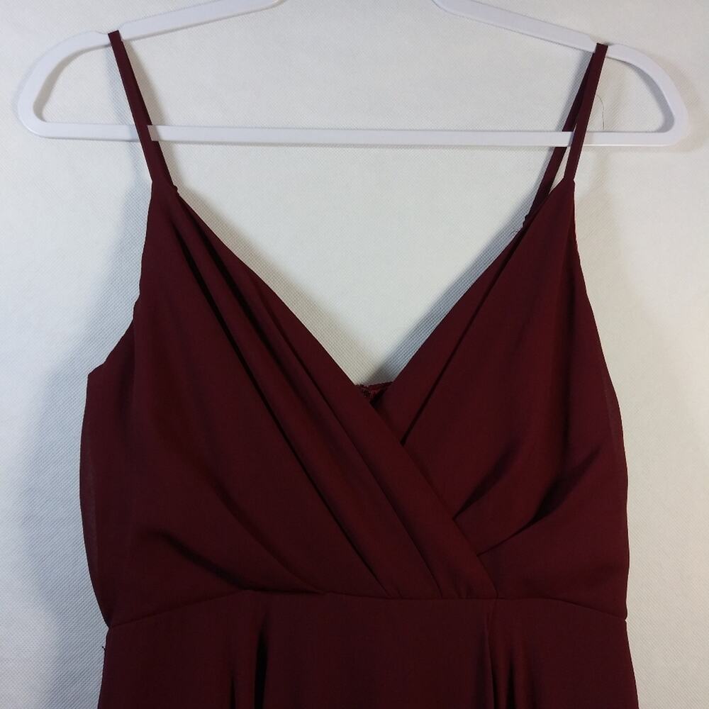 Lulus All About Love Wine Red Maxi Dress Event Size M - Picture 4 of 12
